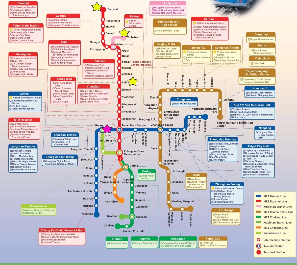 નકશો તાઇપેઈ સ્થાનિક ટ્રેન