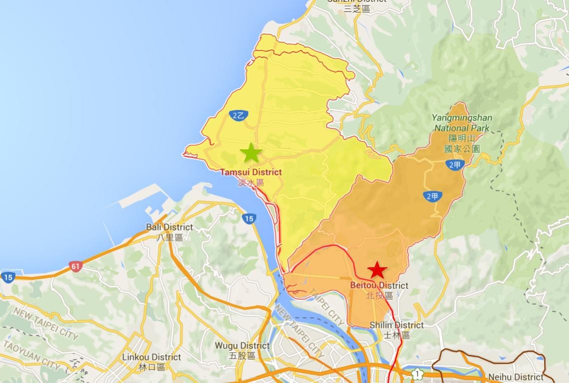 નકશો tamsui